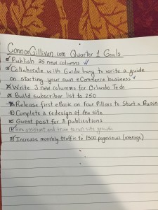 ConnorGillivan.com Q1 Goals